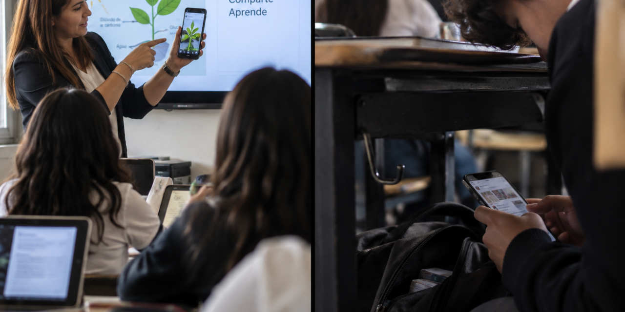 ¿LA ESCUELA TIENE QUE ENSEÑARLES A USAR LA TECNOLOGÍA, O A ESCONDERLA EN LA MOCHILA?
