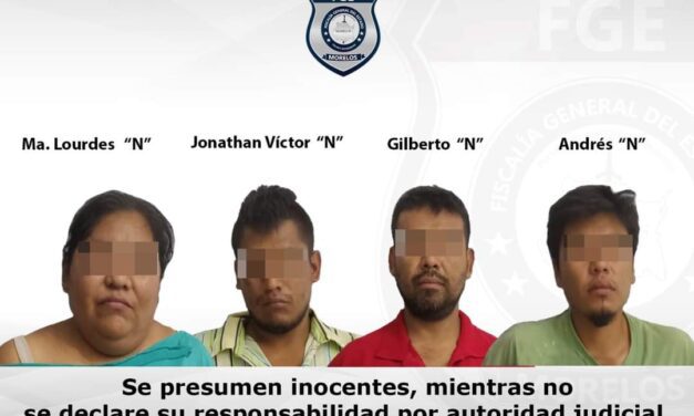 Cuatro personas detenidas durante cateo realizado por la Fiscalía Morelos Oriente en Atlatlahucan