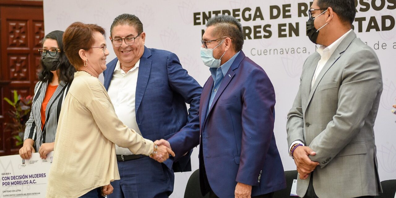 ENTREGA GOBIERNO DEL ESTADO RECURSOS A REFUGIOS DE MUJERES EN MORELOS