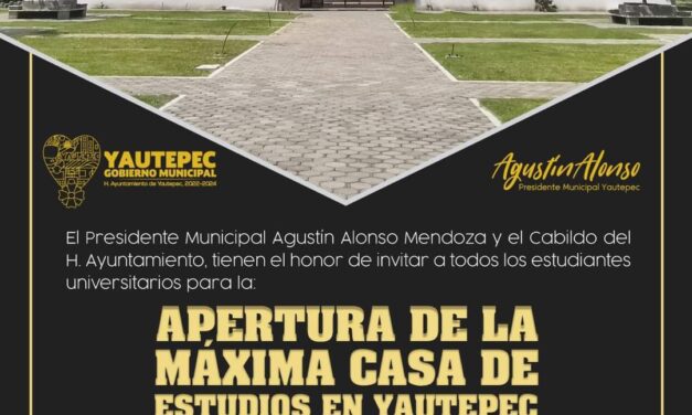 INICIA SU PRIMER SEMESTRE LA UNIVERSIDAD MUNICIPAL DE YAUTEPEC