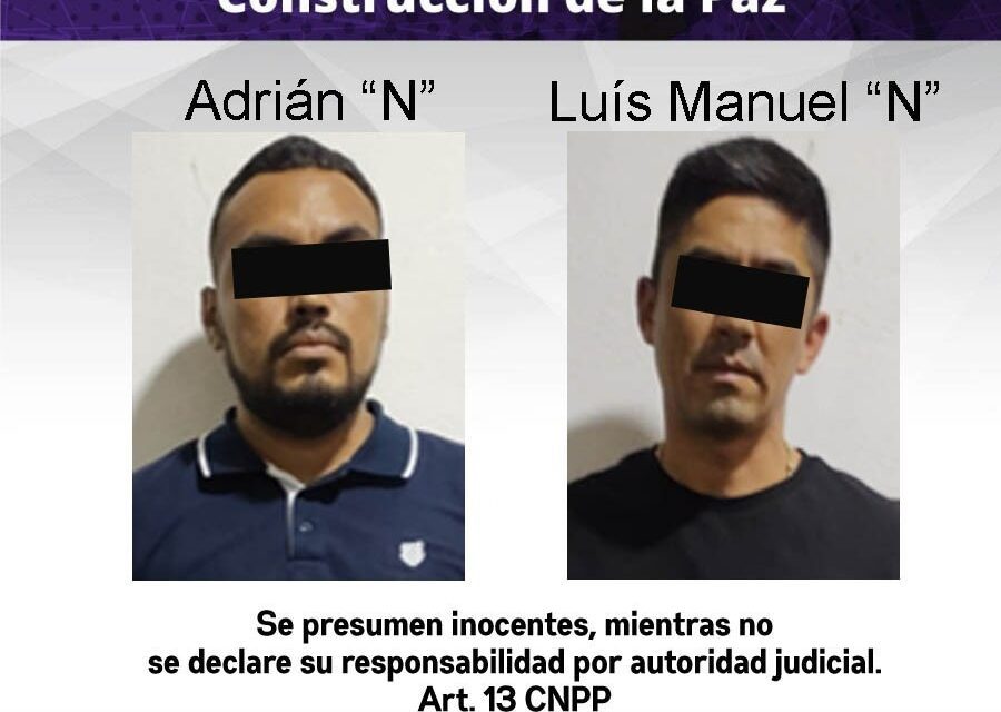 DETIENE MANDO COORDINADO POLICÍA MORELOS A DOS HOMBRES POR VIOLACIÓN A LA LEY FEDERAL DE ARMAS DE FUEGO Y EXPLOSIVOS