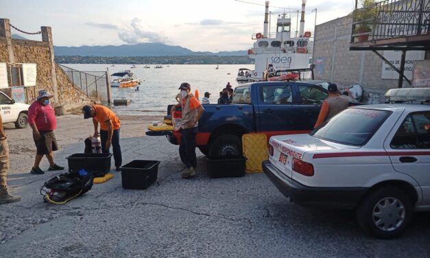 Esta tarde cae una persona al lago de Tequesquitengo y ya no salió personal de rescate en el lugar.