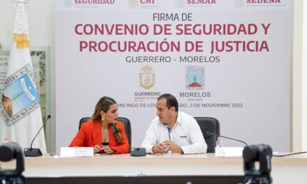 FIRMAN CUAUHTÉMOC BLANCO Y EVELYN SALGADO CONVENIO DE COLABORACIÓN PARA BLINDAR SEGURIDAD ENTRE MORELOS Y GUERRERO