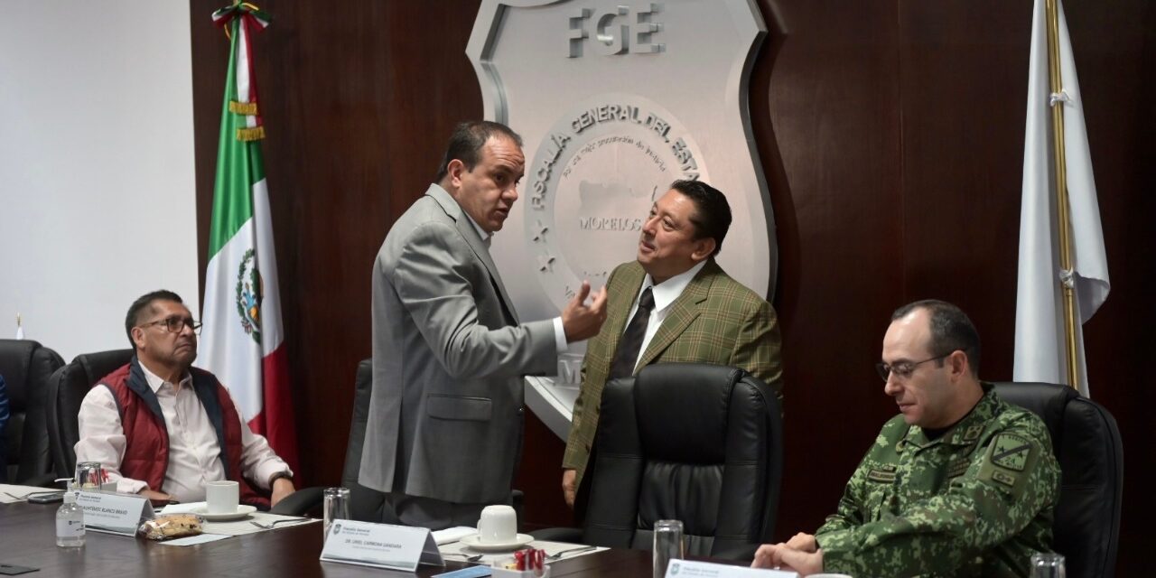 ENCABEZA CUAUHTÉMOC BLANCO SESIÓN DE LA MESA DE COORDINACIÓN ESTATAL PARA LA CONSTRUCCIÓN DE LA PAZ