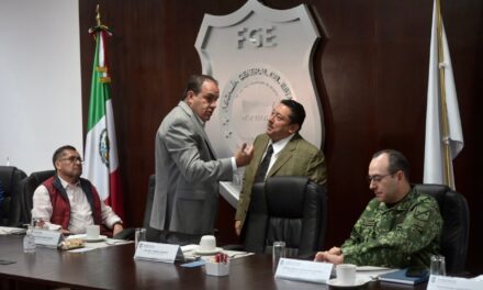 ENCABEZA CUAUHTÉMOC BLANCO SESIÓN DE LA MESA DE COORDINACIÓN ESTATAL PARA LA CONSTRUCCIÓN DE LA PAZ