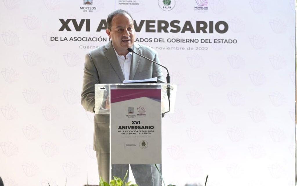 ASISTE CUAUHTÉMOC BLANCO AL 16° ANIVERSARIO DE LA ASOCIACIÓN DE JUBILADOS Y PENSIONADOS ADMINISTRATIVOS DEL GOBIERNO DEL ESTADO DE MORELOS