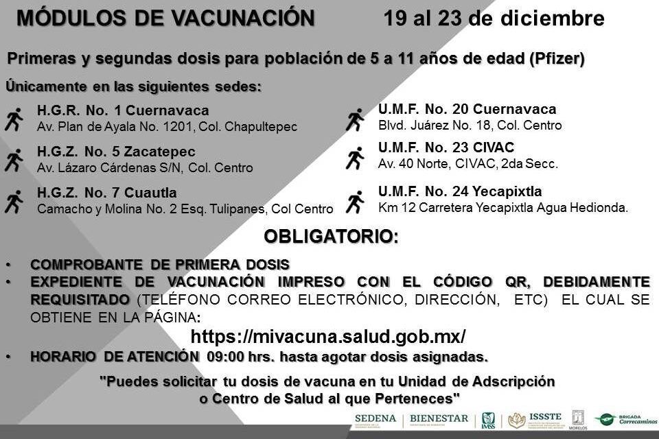 Ya reinicia la  Brigada Correcaminos vacunación contra COVID-19 en menores de 5 a 11 años. Aquí varios puntos para que vayas a estos centros de vacunación.