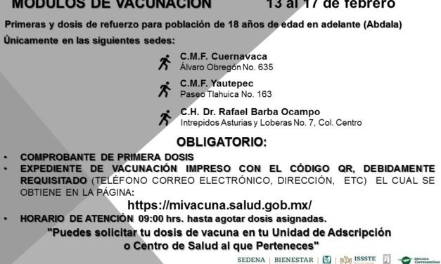 Refuerza Brigada Correcaminos vacunación contra COVID-19 en niñas y niños de 5 a 11 años en escuelas de Morelos