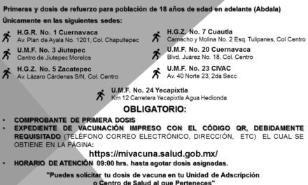 Sigue vacunación de primeras y segundas dosis contra COVID-19 en niñas y niños de 5 a 11 años y refuerzo para mayores de 18 años